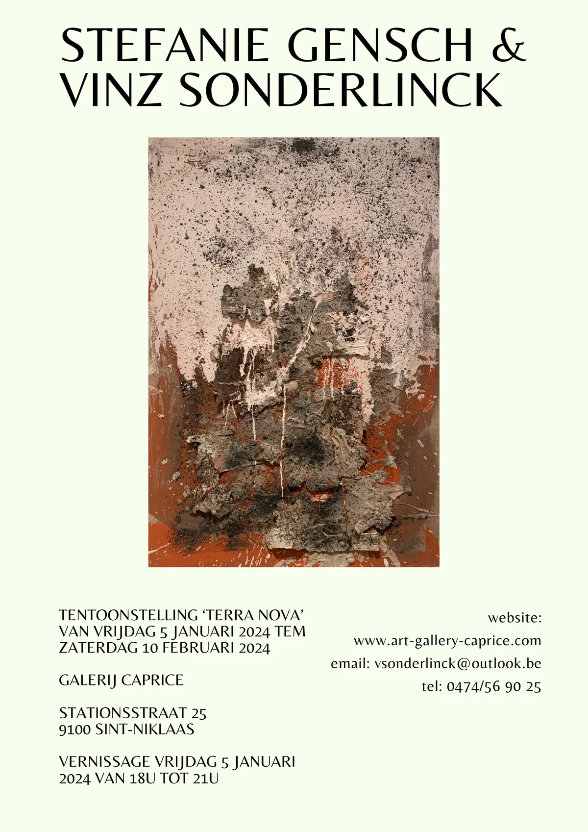 EXPO Terra Nova - Stefanie Gensch & Vinz Sonderlinck - 05 jan tm 10 feb 2024