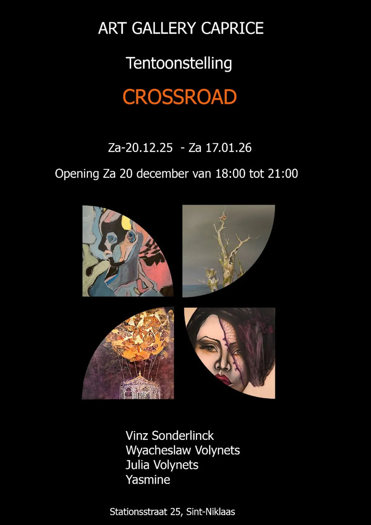 EXPO Crossroad - Yasmine, Julia, Wyacheslaw Volynets & Vinz Sonderlinck - 20 jan tm 17 jan 2026