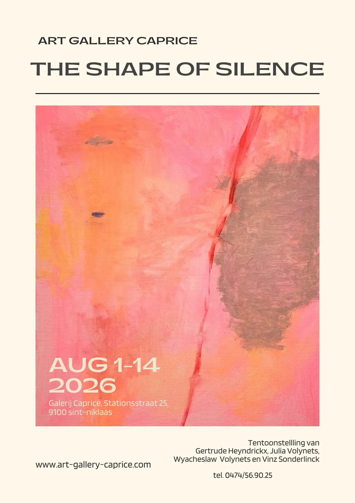 EXPO The Shape of Silence - Julia Volynets & Gertrude Heyndrickx van 1 tm 14 aug 2026